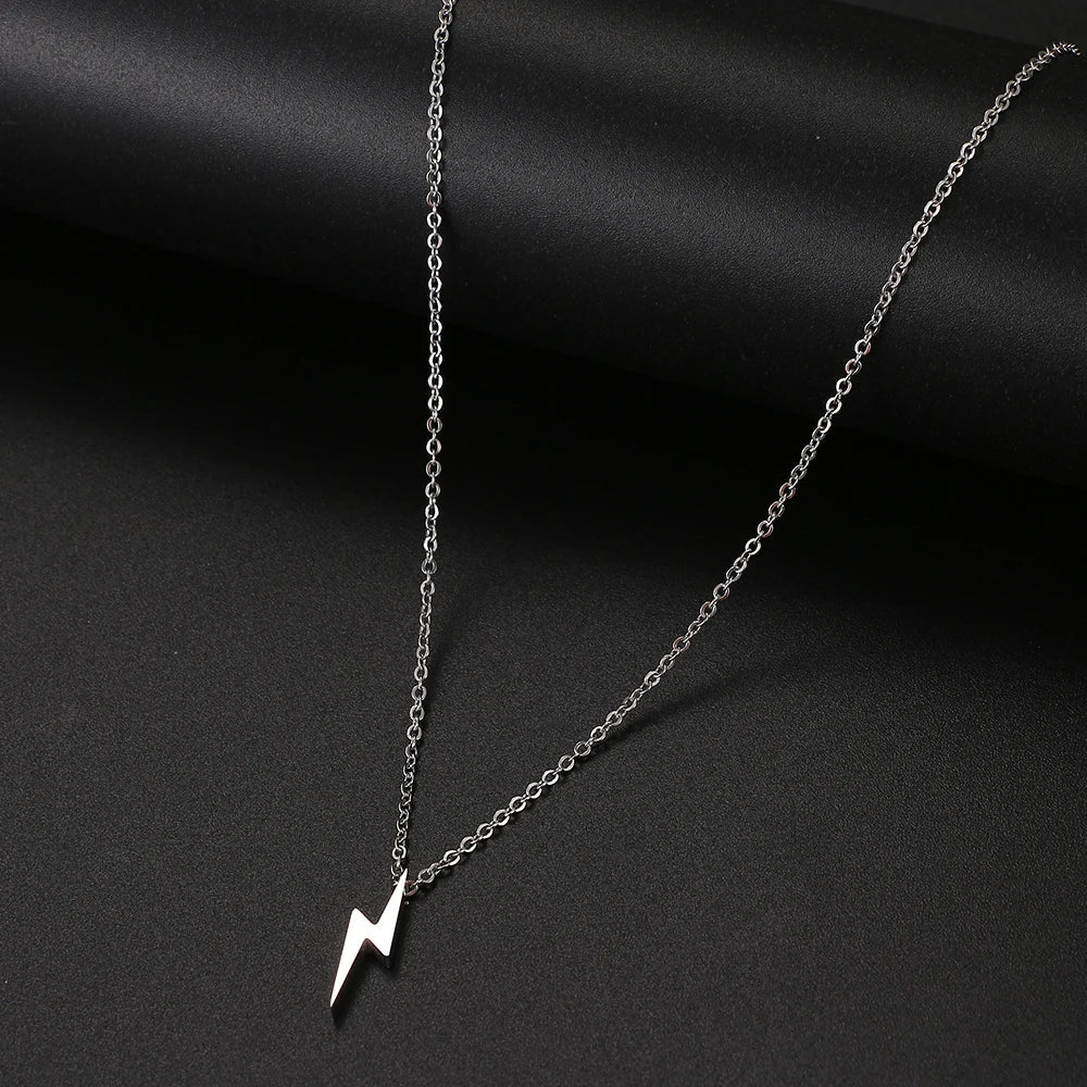 Stainless Steel Necklaces Minimalist Four-leaf Clover Geometric Style Fashion Chain Necklace for Women Collar Pendant Jewelry-Dollar Bargains Online Shopping Australia