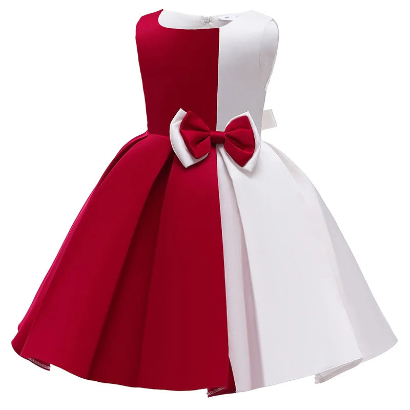 Baby Girls Flower Striped Dress For Girls Floral Wedding Party Dresses Kids Princess Christmas Dress Children Girls Clothing-Dollar Bargains Online Shopping Australia