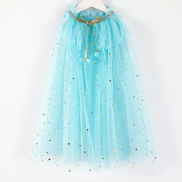 Christmas Halloween Girls Cloak Outerwear One Size Sequins Shawl Kids Coat for Birthday Party Beach Rainbow Princess Costume-Dollar Bargains Online Shopping Australia