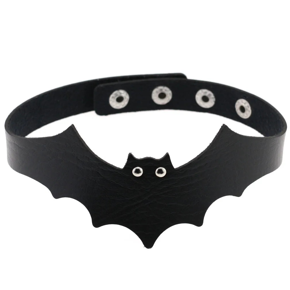 Halloween Emo Cosplay All Black Goth Choker Necklaces For Women Men Punk Spike Rivet Round Heart Bell Belt Necklaces Y2K Jewelry-Dollar Bargains Online Shopping Australia