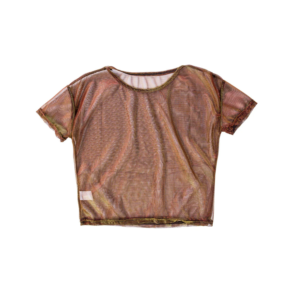 Sexy See Through T Shirt Women Sheer Mesh Fish Net Short Sleeve O Neck Crop Top T-Shirt Summer Lady Clubwear-Dollar Bargains Online Shopping Australia