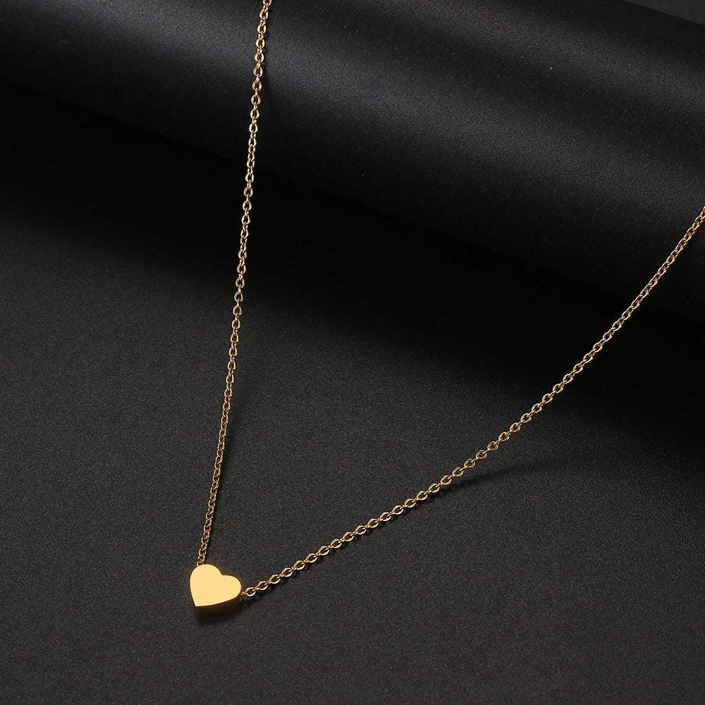 Stainless Steel Necklaces Minimalist Four-leaf Clover Geometric Style Fashion Chain Necklace for Women Collar Pendant Jewelry-Dollar Bargains Online Shopping Australia