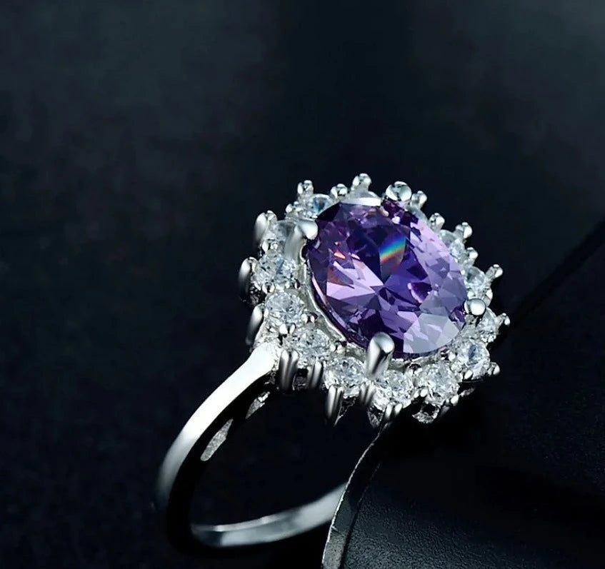 Silver Ring Fashion Women Zircon Jewelry Brand Wedding Engagement Silver Rings