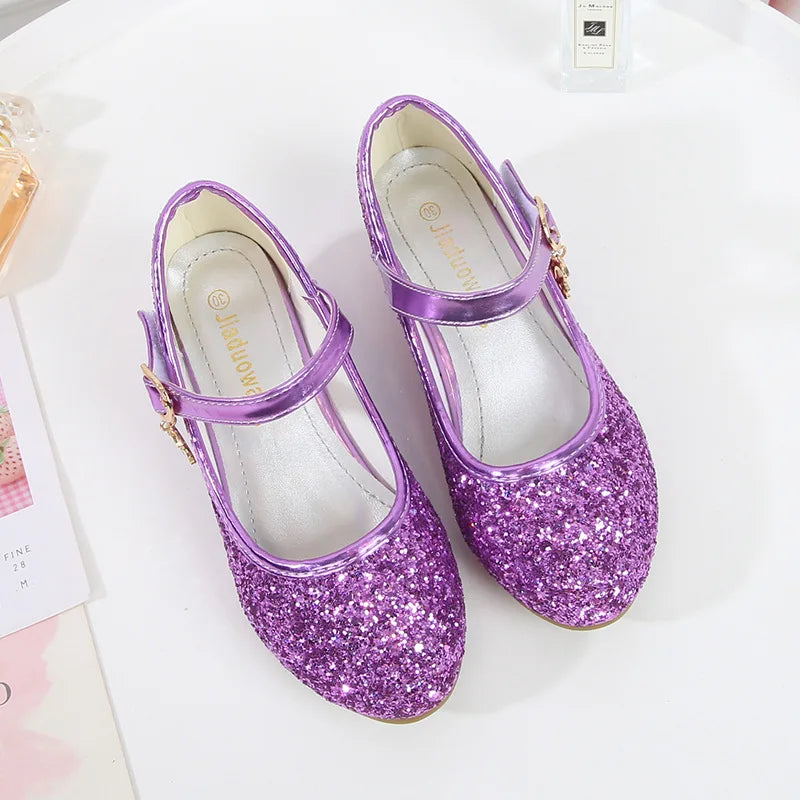 Girls High Heels For Kids Princess Leather Shoe Footwear Children's Party Wedding Shoes Round Toe-Dollar Bargains Online Shopping Australia