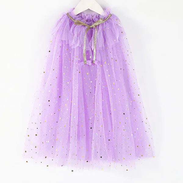 Christmas Halloween Girls Cloak Outerwear One Size Sequins Shawl Kids Coat for Birthday Party Beach Rainbow Princess Costume-Dollar Bargains Online Shopping Australia