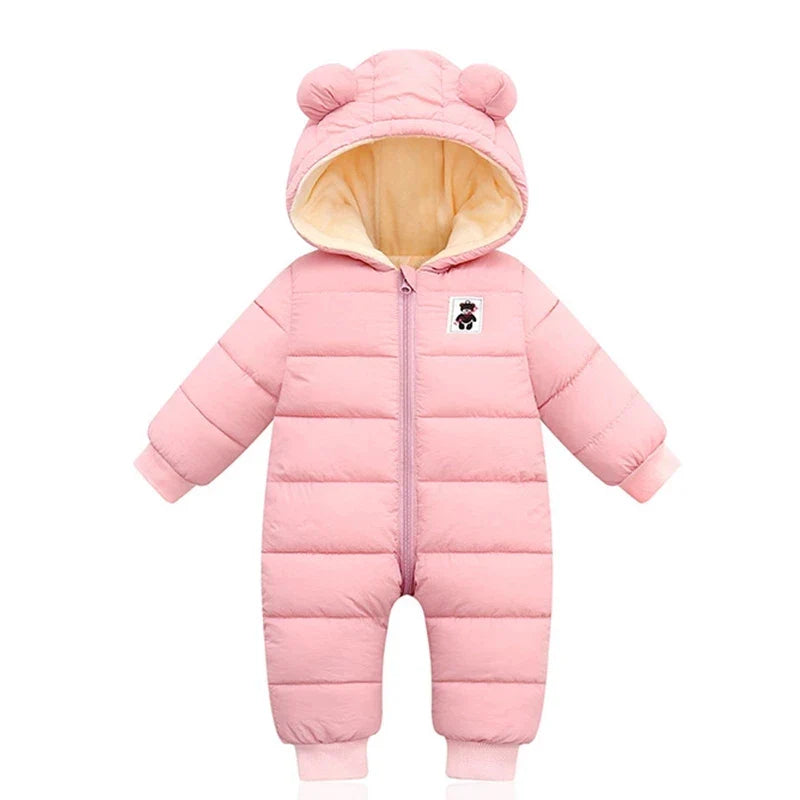 Winter Baby Rompers For Boy Girl Coats Toddler Hooded Bodysuit Thick Cotton Outfit Infants Jumpsuit Children Costume Baby Jacket