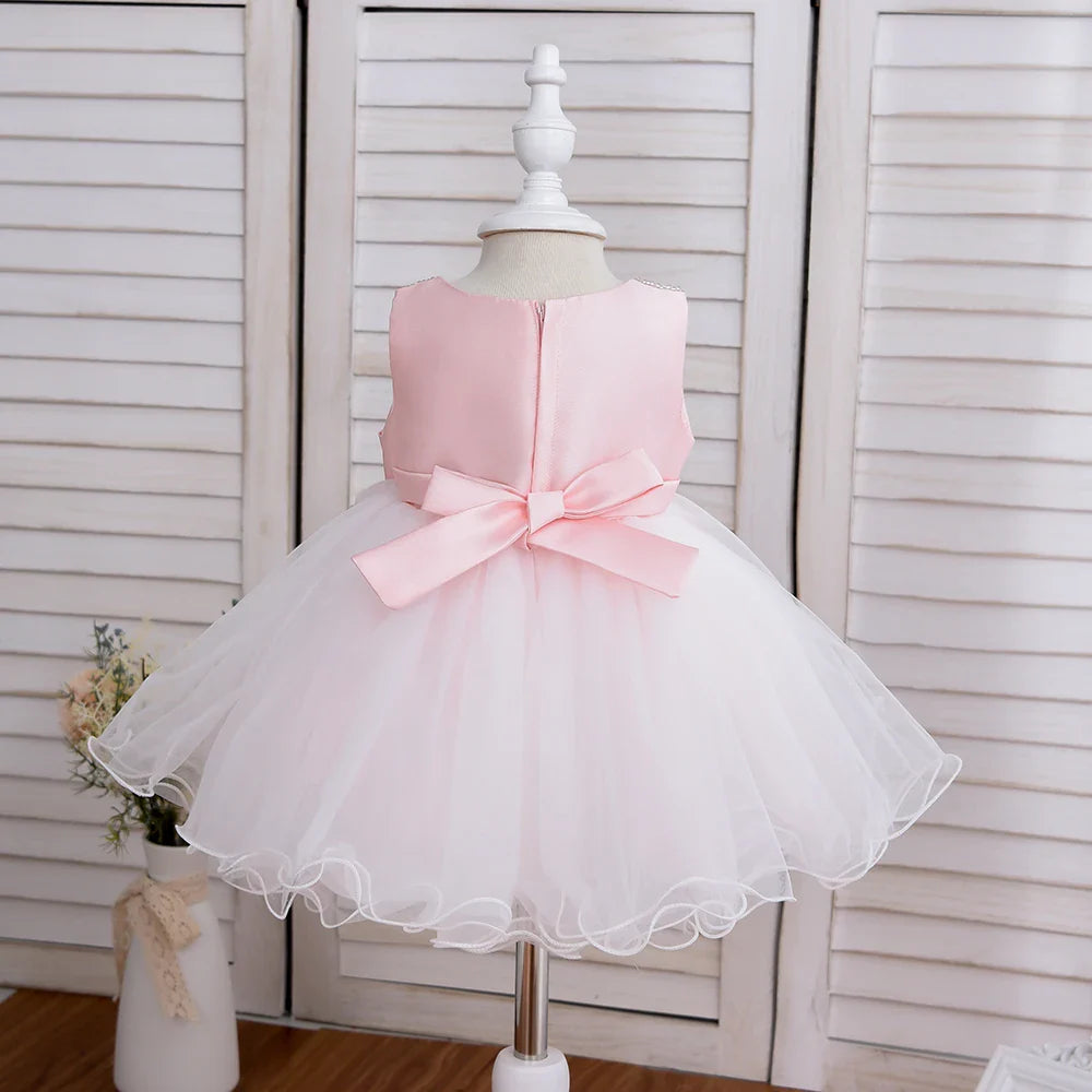 Fairy Cuty Girls Dress Tulle Fluffy Children Gowns Flower Princess Kids Birthday Party Baby Toddler Dresses-Dollar Bargains Online Shopping Australia