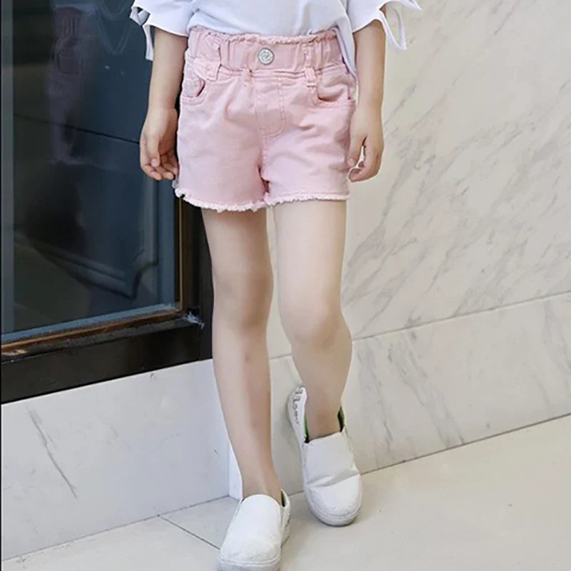 Kids Girl Summer Pants 3-9 Years Children Casual Candy Color Cotton Short Pants-Dollar Bargains Online Shopping Australia