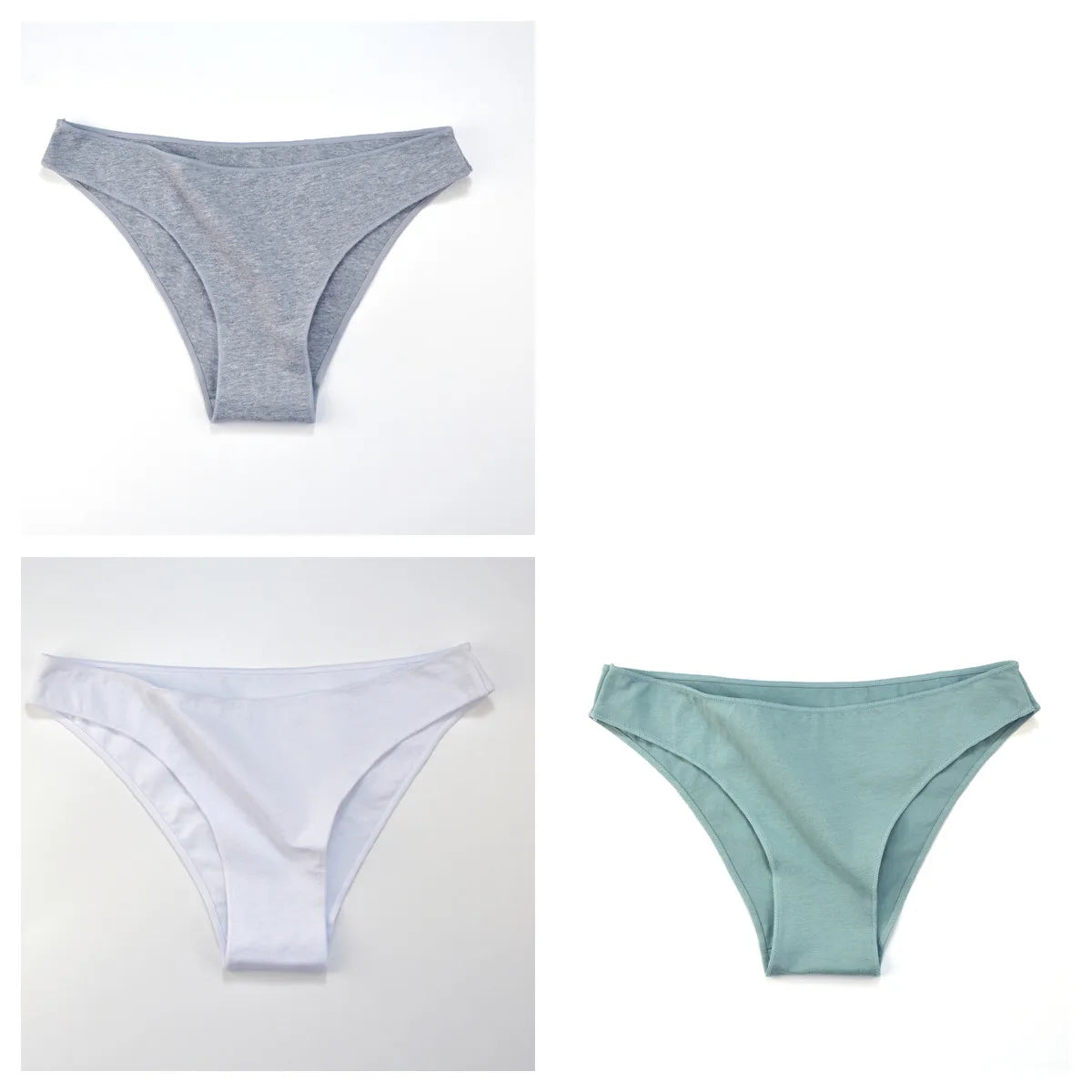 3Pcs Cotton Underwear Seamless Panties For Women Low Rise Briefs Female Solid Color Comfort Pantys Breathable Lingerie