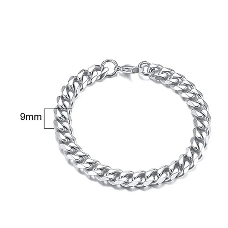 Mens Bracelet Link Chain Bracelet, Stainless Steel Jewelry Gift for Him-Dollar Bargains Online Shopping Australia