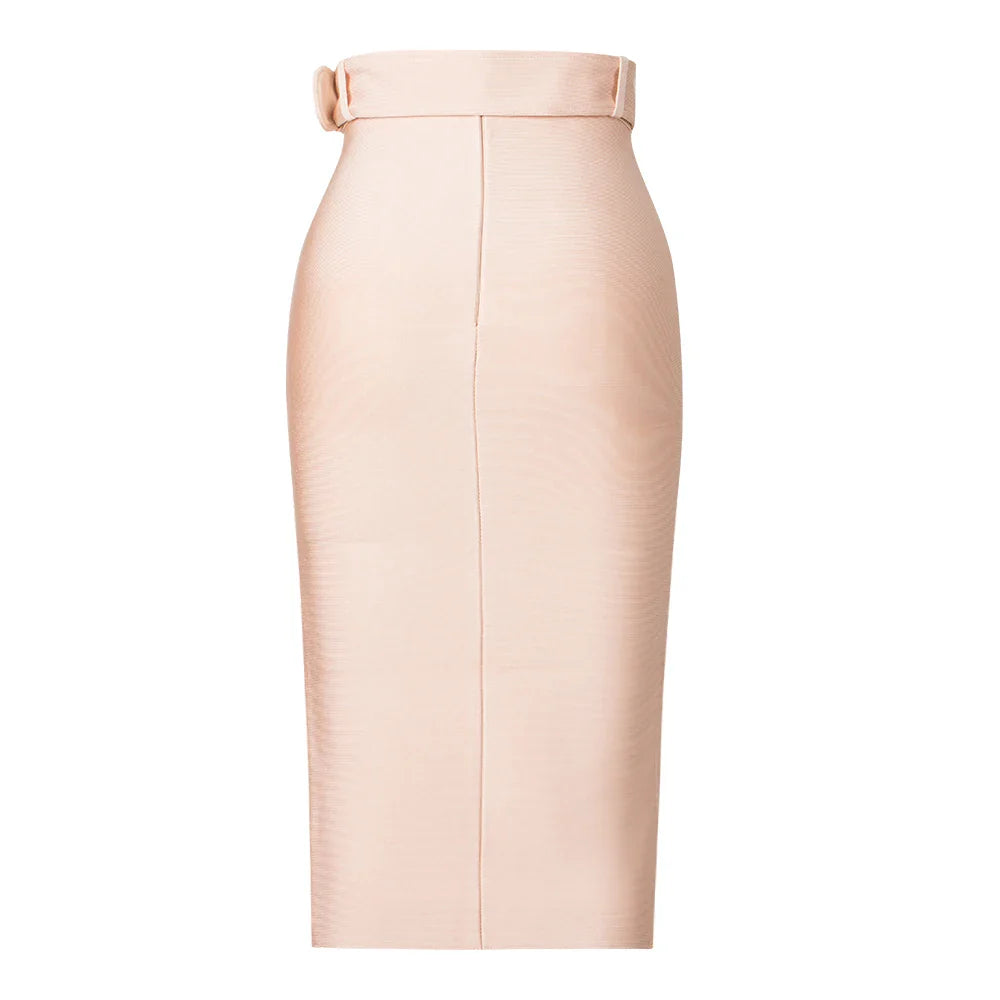 Bodycon Women's High Waist Bandage Skirt Knee Length Midi Pencil Office Party Club Elegant Skirts Clothing