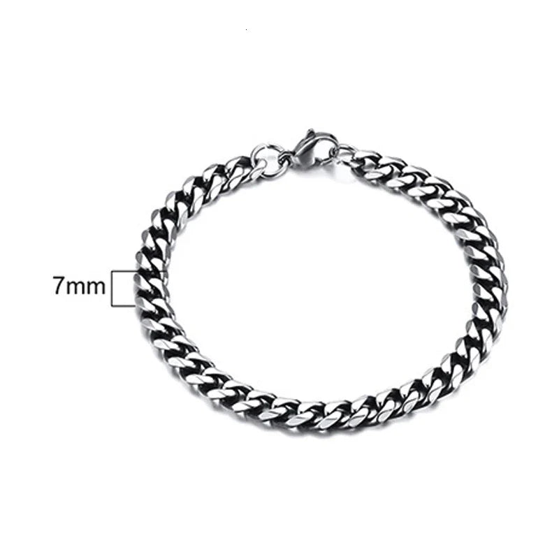 Mens Bracelet Link Chain Bracelet, Stainless Steel Jewelry Gift for Him-Dollar Bargains Online Shopping Australia