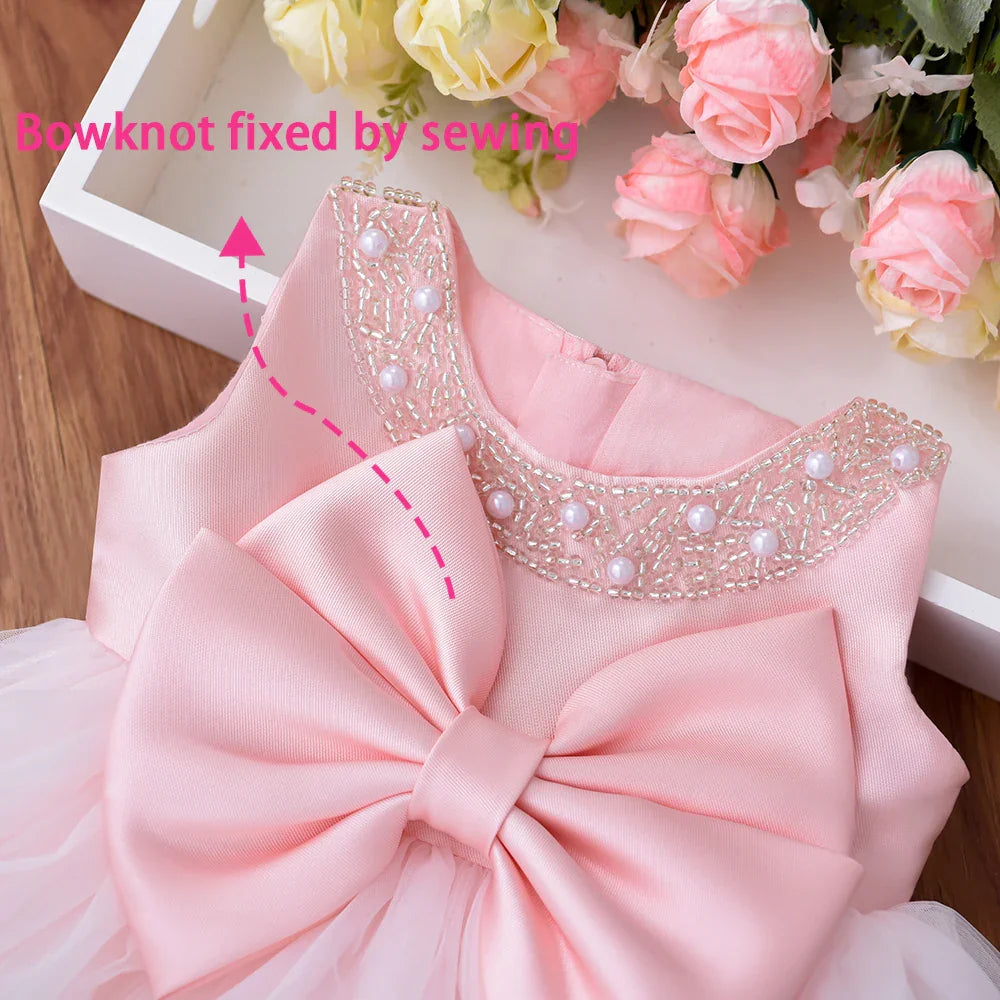 Fairy Cuty Girls Dress Tulle Fluffy Children Gowns Flower Princess Kids Birthday Party Baby Toddler Dresses-Dollar Bargains Online Shopping Australia