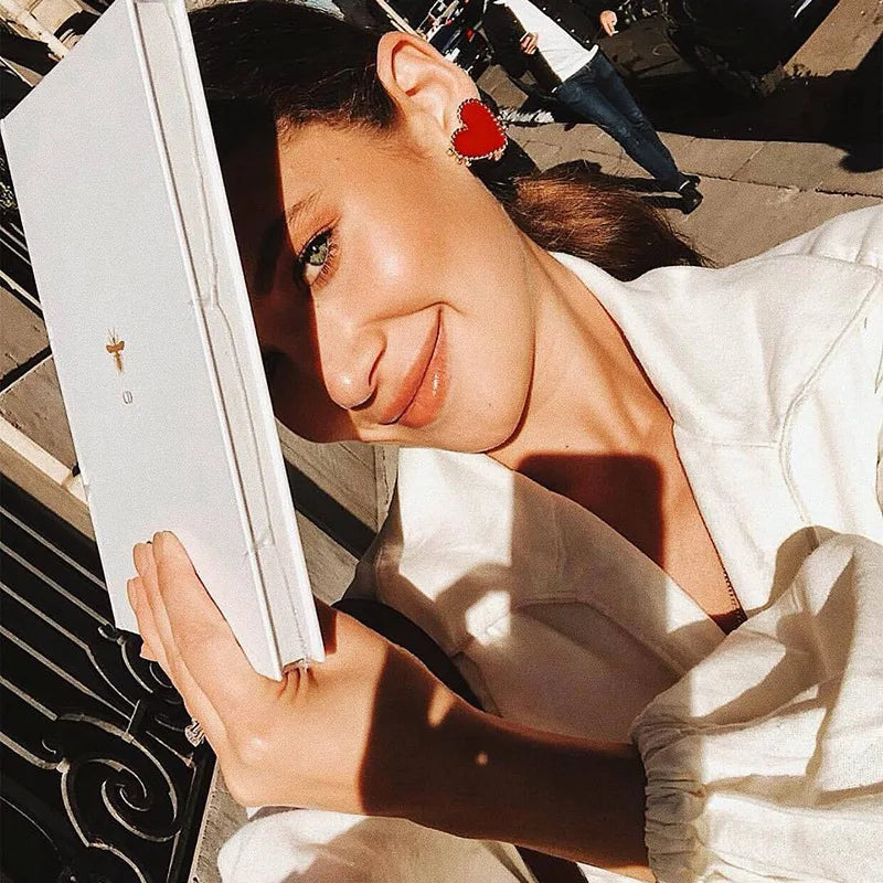 Red Heart Stud Earring Women Metal Gold Color Eye Heart Lips Wedding Statement Earrings Fashion Party Jewelry-Dollar Bargains Online Shopping Australia