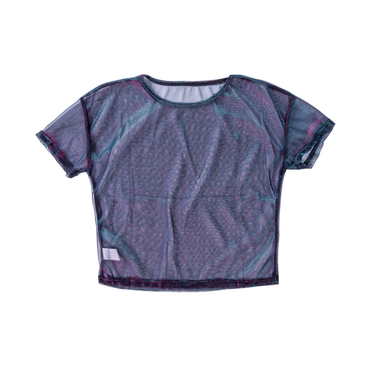 Sexy See Through T Shirt Women Sheer Mesh Fish Net Short Sleeve O Neck Crop Top T-Shirt Summer Lady Clubwear-Dollar Bargains Online Shopping Australia