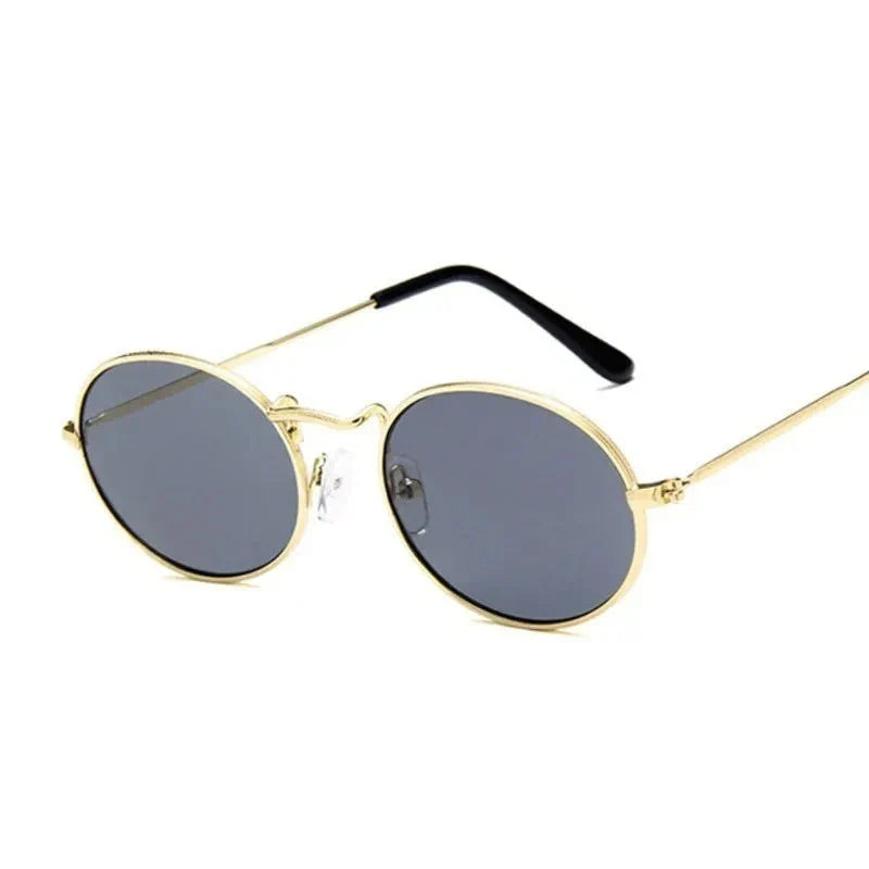 Small Oval Mirror Sunglasses Woman Pink Luxury Brand Designer Eyewear Shades Ladies Alloy Black Sun Glasses Female UV400-Dollar Bargains Online Shopping Australia