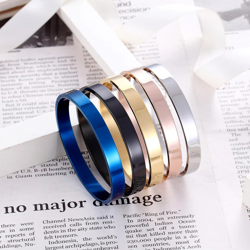 Five Colors Blue Men Women Charm Bracelet Classic Cuff Open Bangle Bracelet Fashion Couple Love Jewelry Wedding Brand-Dollar Bargains Online Shopping Australia