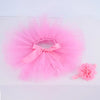 Newborn Baby Girls Tutu Skirt & Headband Set Newborn Photography Props Infant Fluffy Baby Tulle Skirt Set