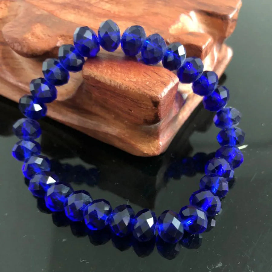 Handmade Women's Rhinestone Glass Crystal Beaded Round Beads Stretch Bracelet Femme Bangle Bracelets Girl Wrap Jewelry-Dollar Bargains Online Shopping Australia