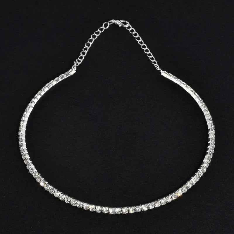 Rhinestone Choker Necklaces Torques Collar Women Statement Jewelry Girl Imitation Pearls Necklace-Dollar Bargains Online Shopping Australia