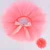 Newborn Baby Girls Tutu Skirt & Headband Set Newborn Photography Props Infant Fluffy Baby Tulle Skirt Set