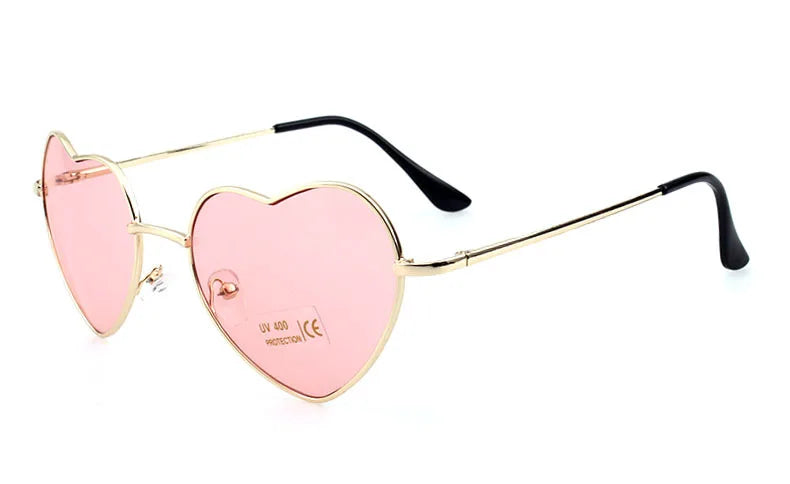 Ladies Heart Shaped Sunglasses metal Women Brand Designer Fashion Rimless LOVE Clear Ocean Lenses Sun Glasses UV400-Dollar Bargains Online Shopping Australia