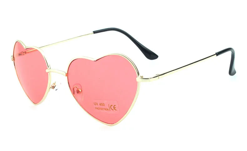 Ladies Heart Shaped Sunglasses metal Women Brand Designer Fashion Rimless LOVE Clear Ocean Lenses Sun Glasses UV400-Dollar Bargains Online Shopping Australia