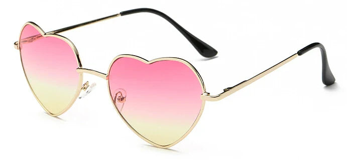 Ladies Heart Shaped Sunglasses metal Women Brand Designer Fashion Rimless LOVE Clear Ocean Lenses Sun Glasses UV400-Dollar Bargains Online Shopping Australia