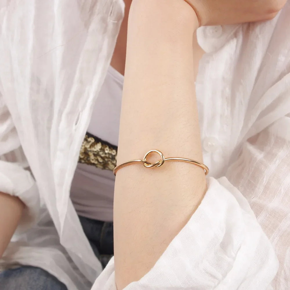 Knot Cuff Bracelets & Bangles Women Jewelry Simple Glossy LOVE Valentine's Day-Dollar Bargains Online Shopping Australia