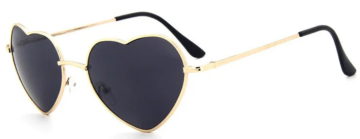 Ladies Heart Shaped Sunglasses metal Women Brand Designer Fashion Rimless LOVE Clear Ocean Lenses Sun Glasses UV400-Dollar Bargains Online Shopping Australia