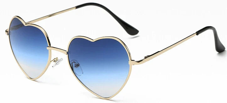 Ladies Heart Shaped Sunglasses metal Women Brand Designer Fashion Rimless LOVE Clear Ocean Lenses Sun Glasses UV400-Dollar Bargains Online Shopping Australia