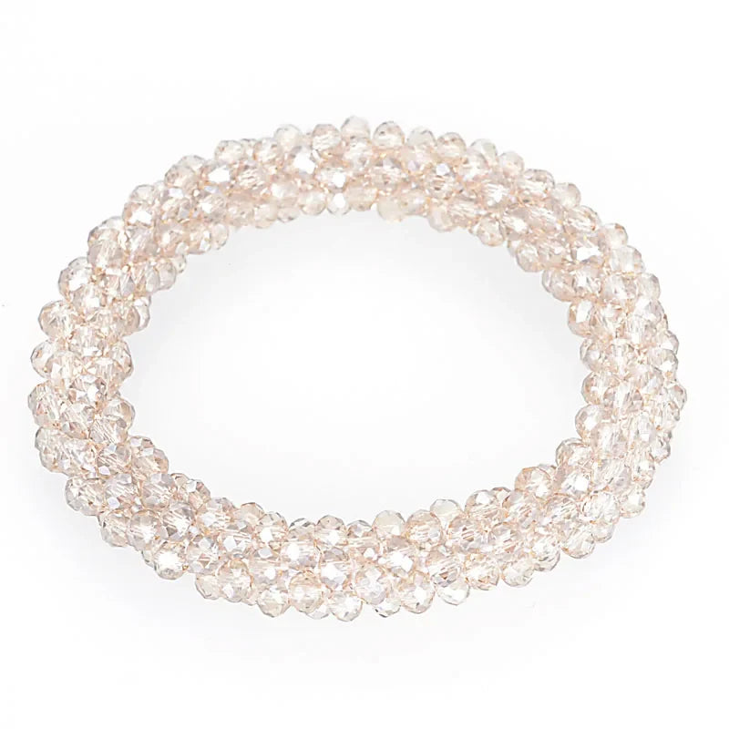 Boho Crystal Elastic Bracelets Bangles For Women Kristal Vintage Stretch Bohemian Hair Band Femme Multi-function Jewelry-Dollar Bargains Online Shopping Australia