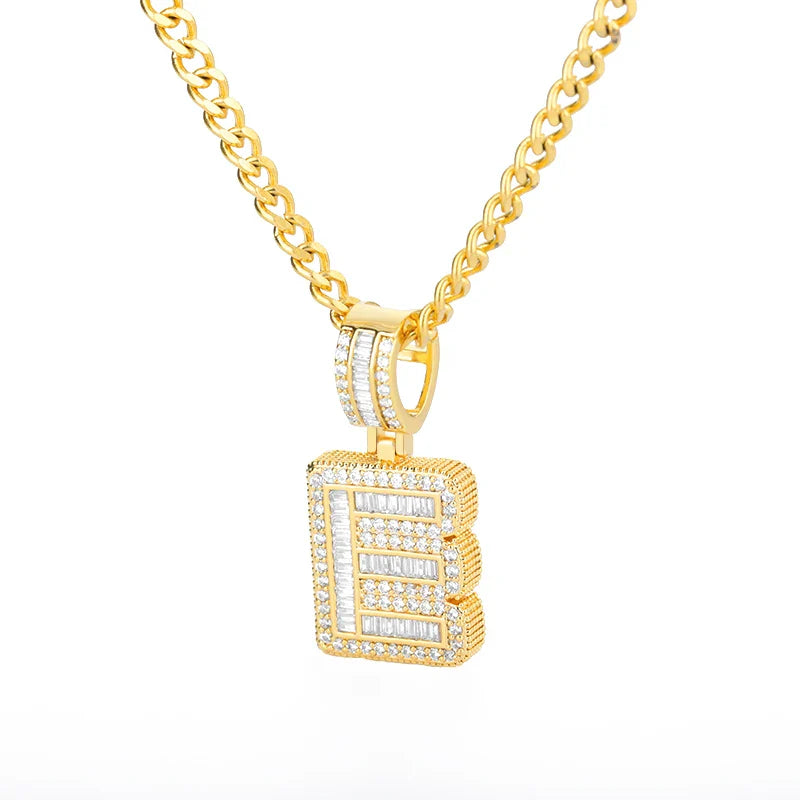 Cubic Zirconia Letters A-Z Pendant Necklaces Iced Out Rock Candy Style Initial Charms Necklace Fantastic Jewelry Gift-Dollar Bargains Online Shopping Australia