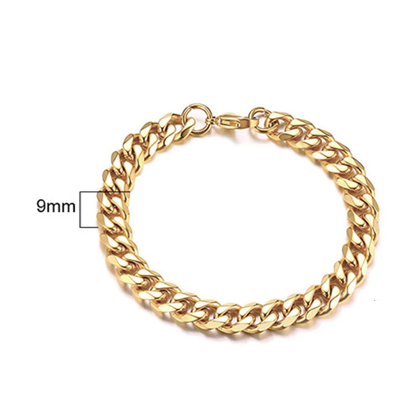 Mens Bracelet Link Chain Bracelet, Stainless Steel Jewelry Gift for Him-Dollar Bargains Online Shopping Australia