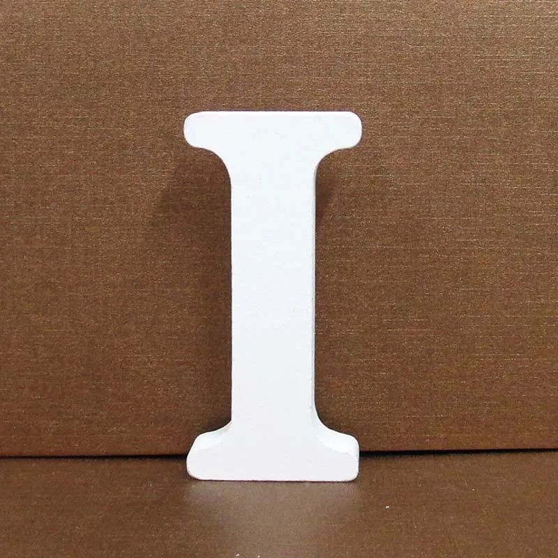 8cm White Wooden Letters English Alphabet DIY Personalized Name Design Art Craft Free Standing Wedding Birthday Home Decor