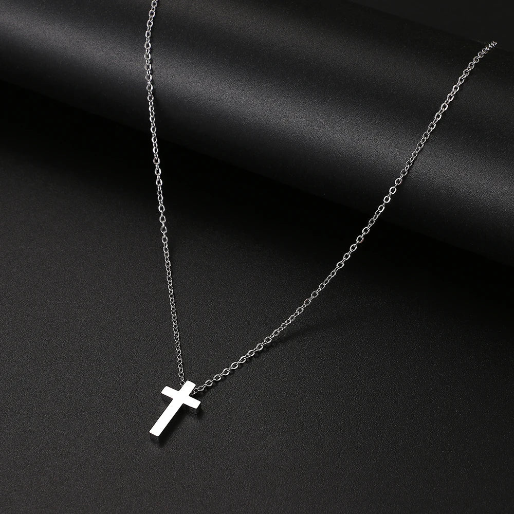 Stainless Steel Necklaces Minimalist Four-leaf Clover Geometric Style Fashion Chain Necklace for Women Collar Pendant Jewelry-Dollar Bargains Online Shopping Australia