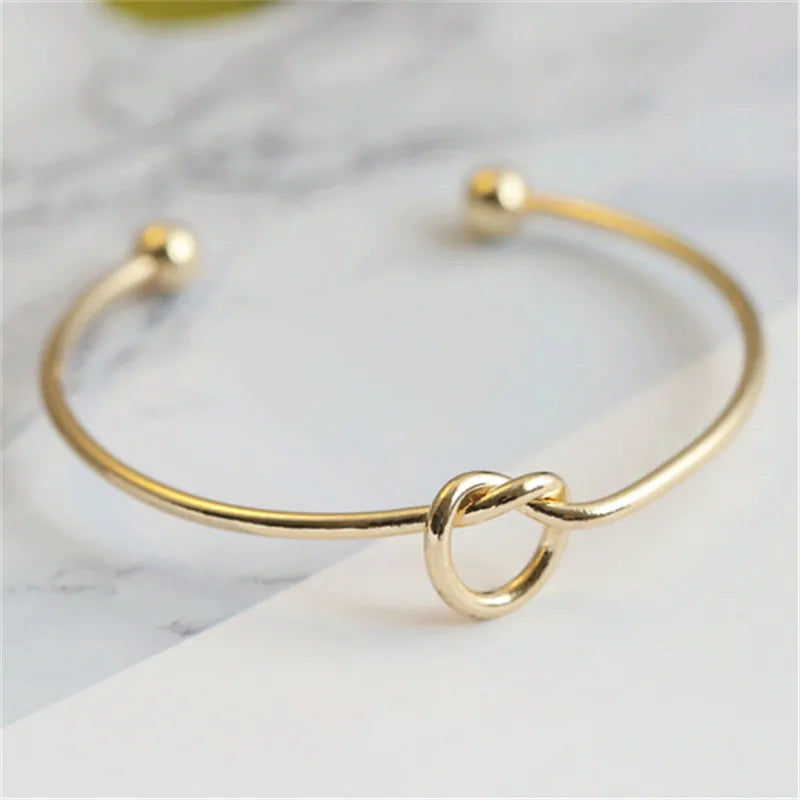 Knot Cuff Bracelets & Bangles Women Jewelry Simple Glossy LOVE Valentine's Day-Dollar Bargains Online Shopping Australia