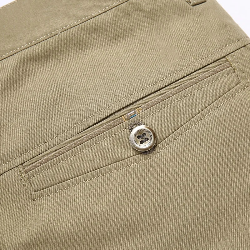 Mens Pants Cotton Casual Stretch Male Trousers Man Long Straight High Quality Plus Size Suit Pant-Dollar Bargains Online Shopping Australia