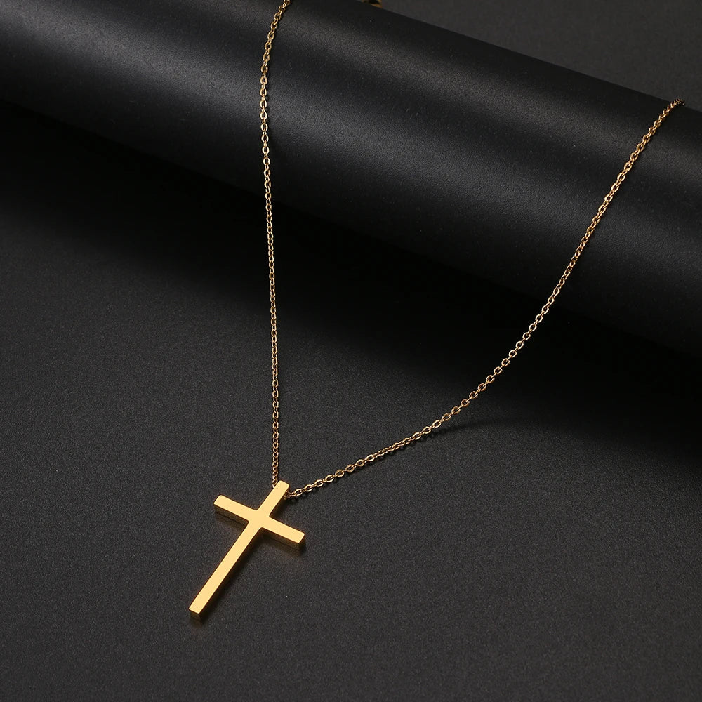 Stainless Steel Necklaces Minimalist Four-leaf Clover Geometric Style Fashion Chain Necklace for Women Collar Pendant Jewelry-Dollar Bargains Online Shopping Australia