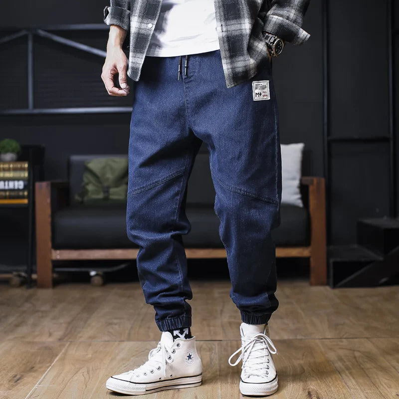 Jeans Men Loose Joggers Streetwear Harem Jeans Cargo Pants Ankle-Length Denim Trousers-Dollar Bargains Online Shopping Australia