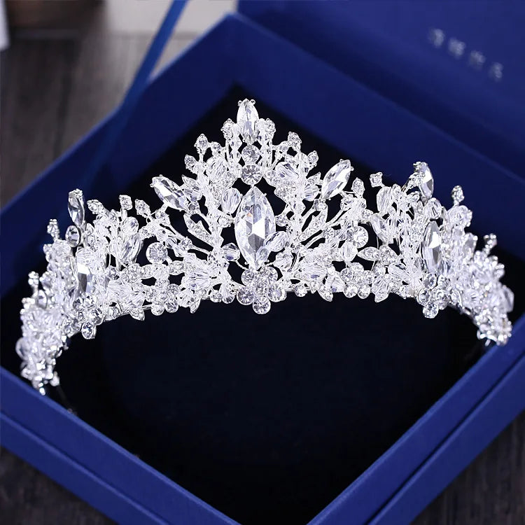 Diverse Silver Gold Color Crystal Crowns Bride tiara Fashion Queen For Wedding Crown Headpiece Wedding Hair Jewelry Accessories