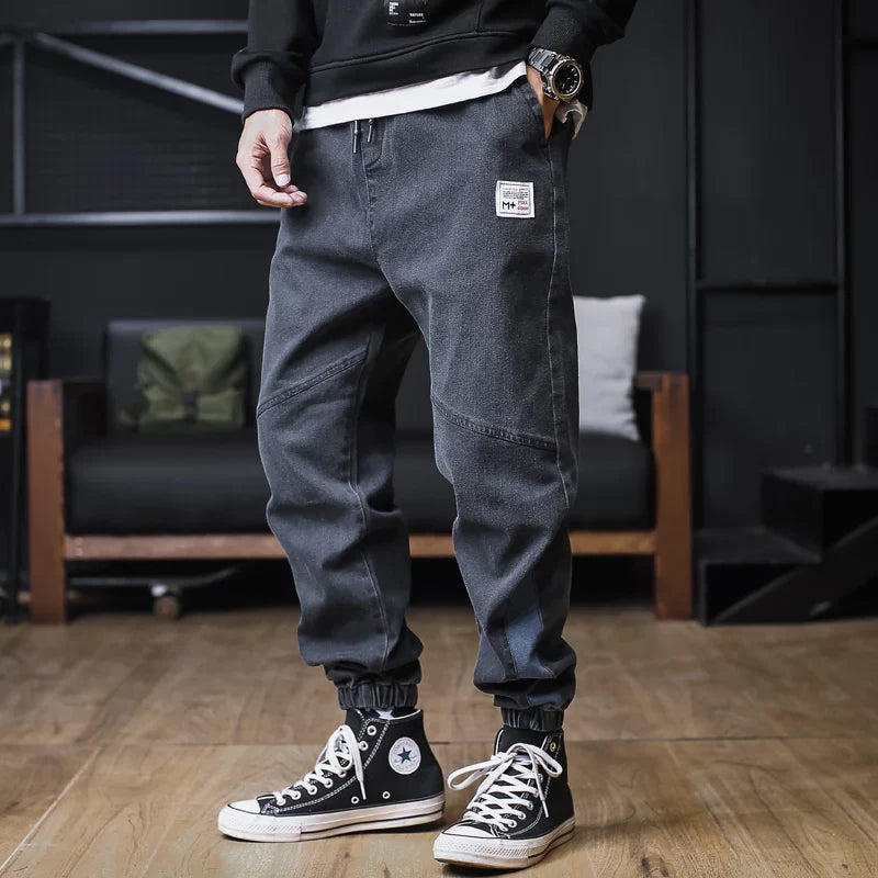 Jeans Men Loose Joggers Streetwear Harem Jeans Cargo Pants Ankle-Length Denim Trousers-Dollar Bargains Online Shopping Australia