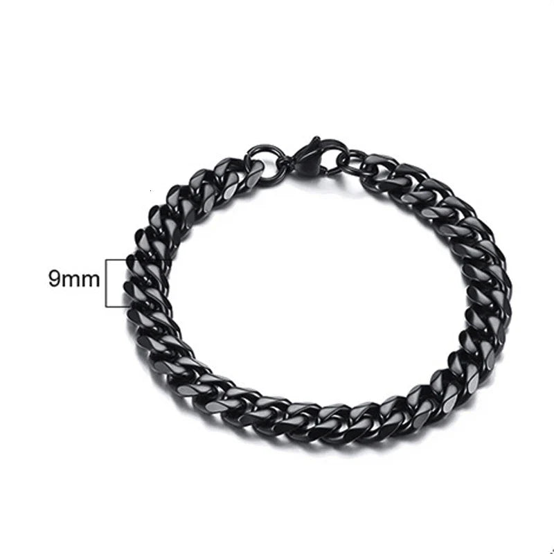 Mens Bracelet Link Chain Bracelet, Stainless Steel Jewelry Gift for Him-Dollar Bargains Online Shopping Australia