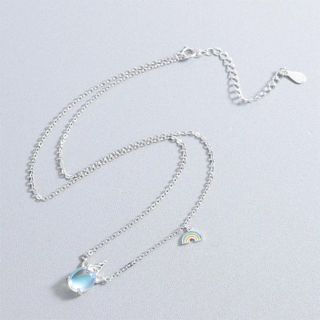 Animal Unicorn Pendants Necklaces For Children Girls Best Friend Rainbow Necklace Chain Jewelry