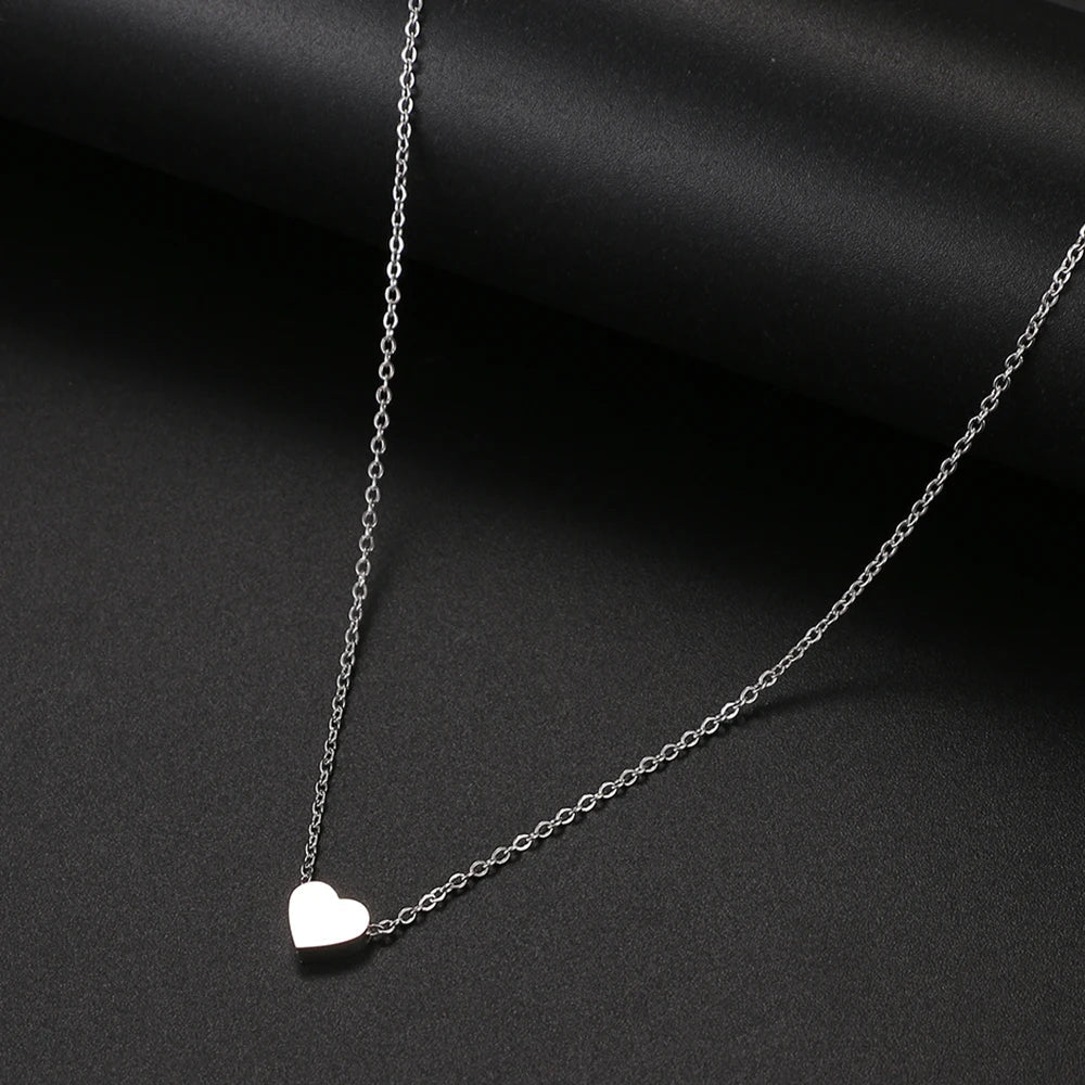 Stainless Steel Necklaces Minimalist Four-leaf Clover Geometric Style Fashion Chain Necklace for Women Collar Pendant Jewelry-Dollar Bargains Online Shopping Australia
