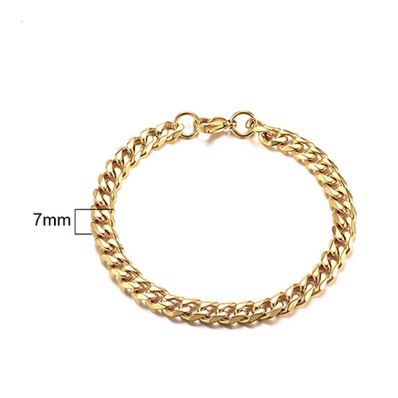 Mens Bracelet Link Chain Bracelet, Stainless Steel Jewelry Gift for Him-Dollar Bargains Online Shopping Australia