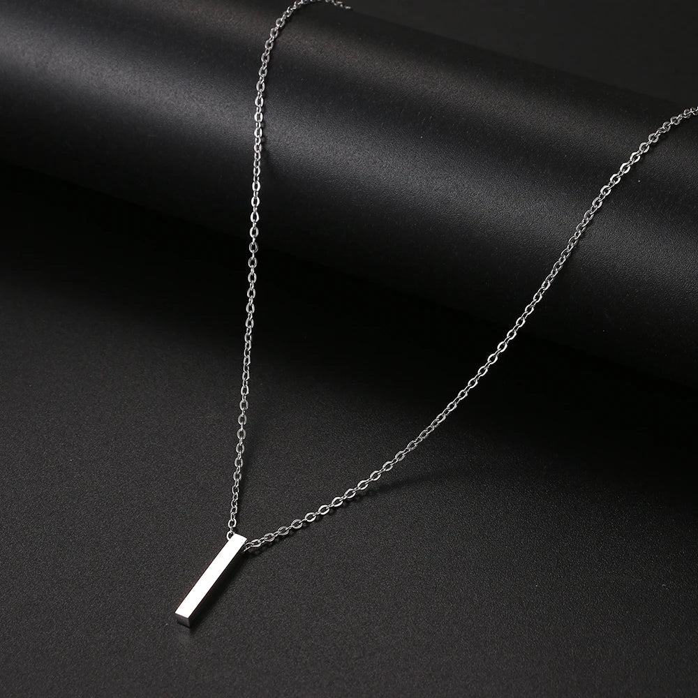Stainless Steel Necklaces Minimalist Four-leaf Clover Geometric Style Fashion Chain Necklace for Women Collar Pendant Jewelry-Dollar Bargains Online Shopping Australia