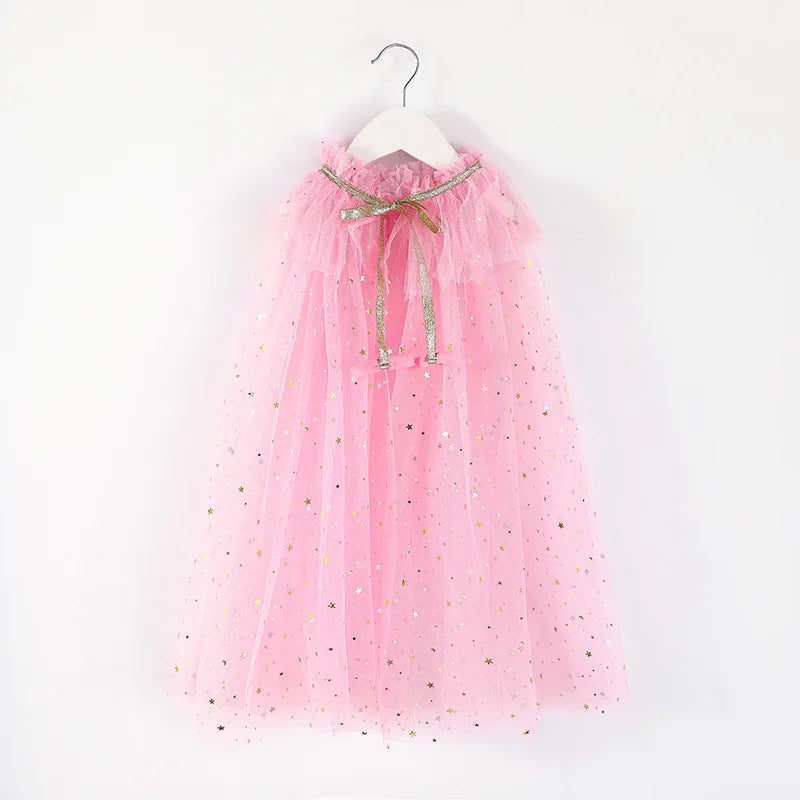 Christmas Halloween Girls Cloak Outerwear One Size Sequins Shawl Kids Coat for Birthday Party Beach Rainbow Princess Costume-Dollar Bargains Online Shopping Australia