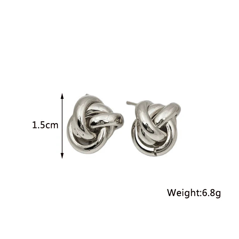 Twist Stud Earrings Gold Color Metal Women Earrings Rotating Spiral Unusual Earrings for Ladies European Jewelry-Dollar Bargains Online Shopping Australia
