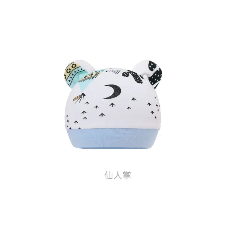 5pcs Baby Cartoon Anti-scratch Gloves Hat Foot Cover Set Handguard Cotton Mittens Beanie Socks Kit for Infant Newborn Headwear-Dollar Bargains Online Shopping Australia